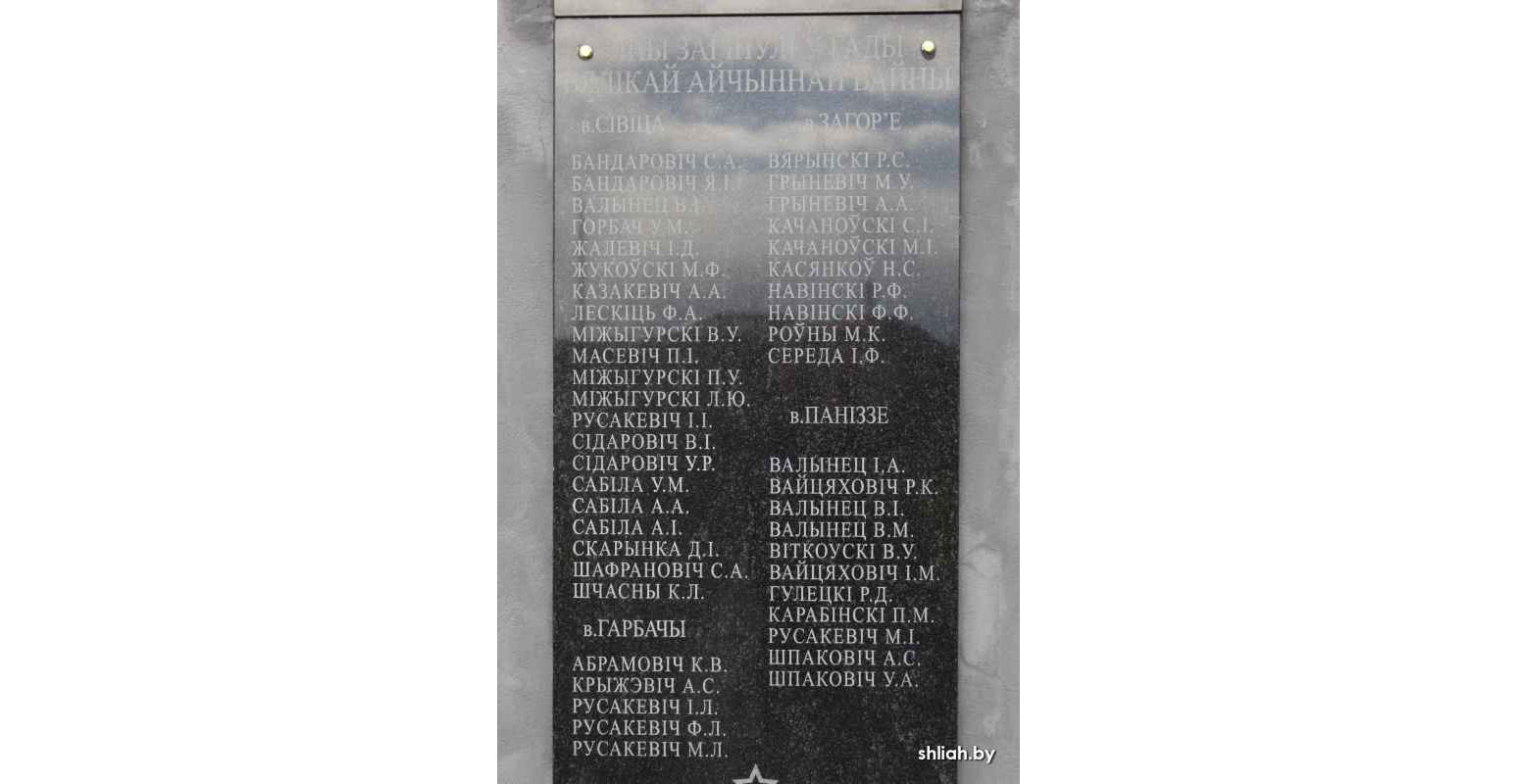 Памятник погибшим землякам в д. Сивице
